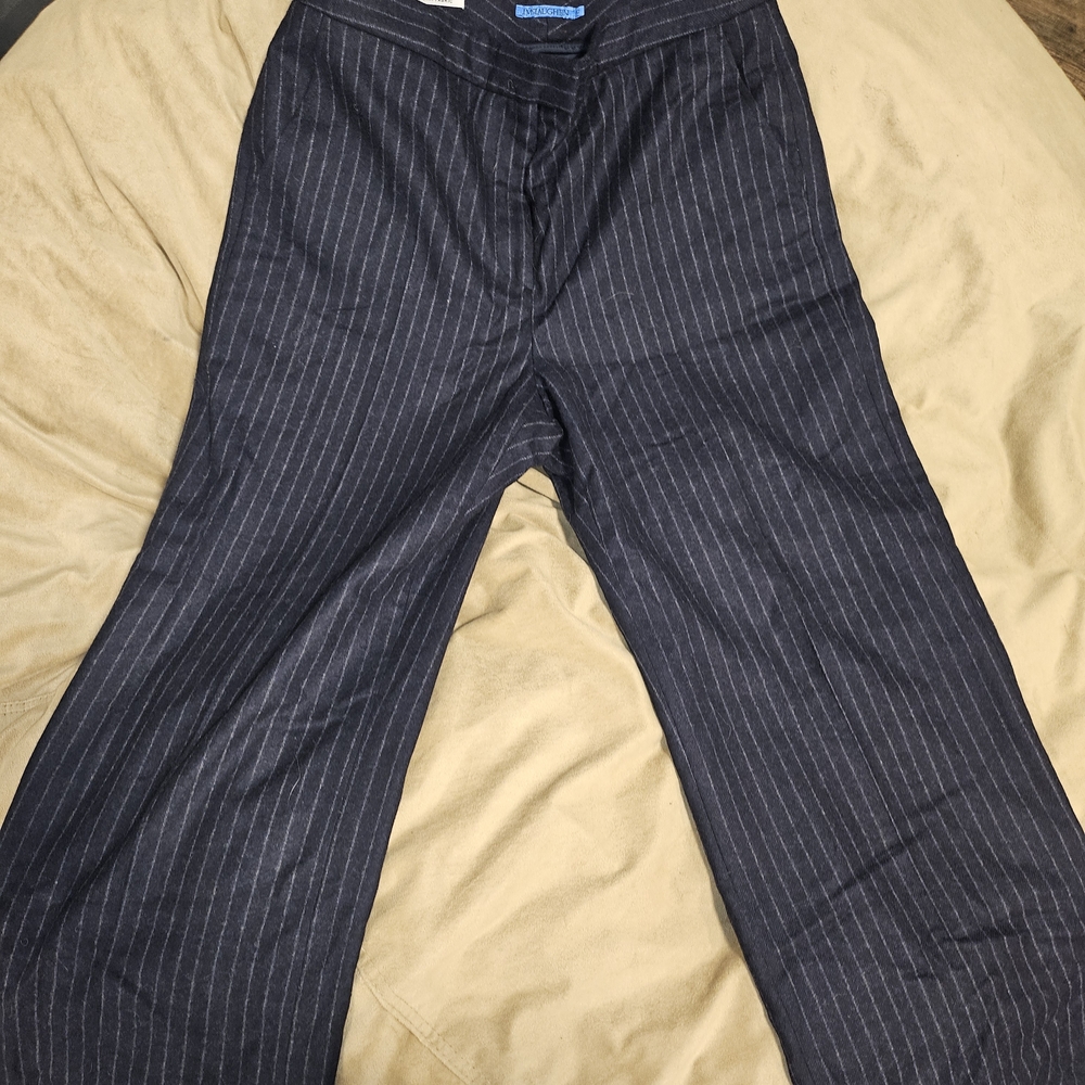 J. McLaughlin Navy Pinstripe Women's Trousers